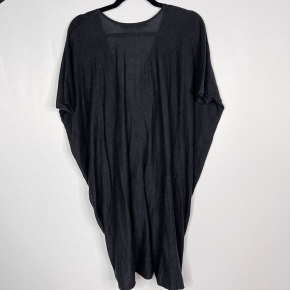 Allsaints Womens Small Dark Gray Itat Reversible Tee Sweater Short Sleeve Twist - Picture 2 of 9